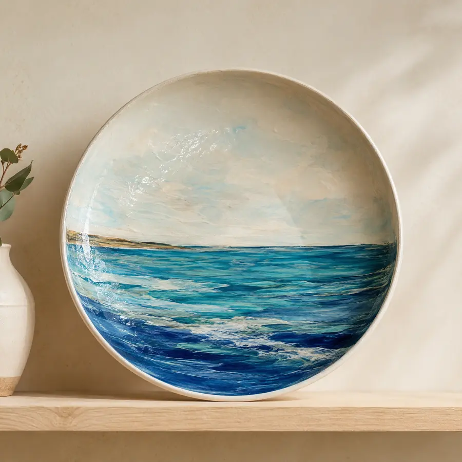 بشقاب منظره دریا